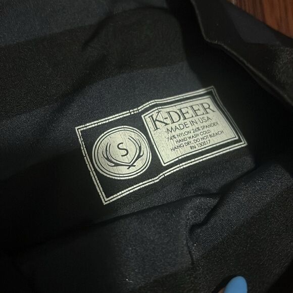 K-Deer Leggings - Black Red & Gray Striped - Size Small - Like New - Worn Once - Picture 2 of 4